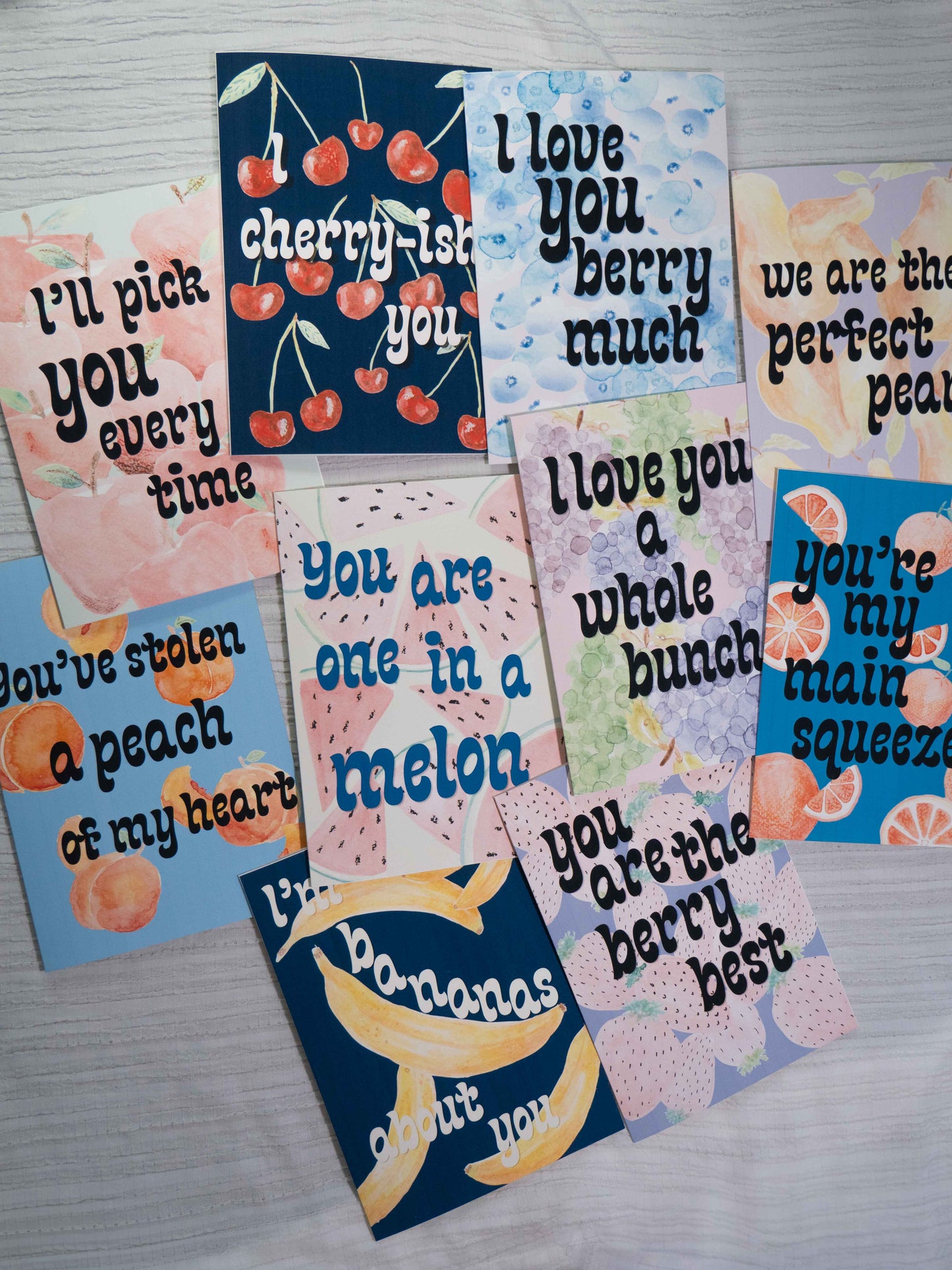Cherry Greeting Card | I Cherry-ish You | Watercolor Art Card | Fruit Pun Card | Love, Valentine's & Anniversary Card | The BM Edit