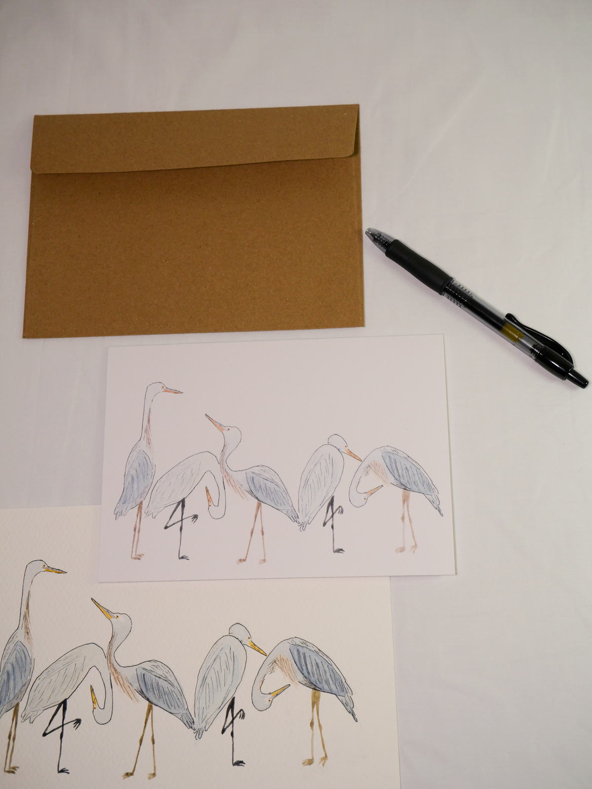 Heron & Egret Greeting Card