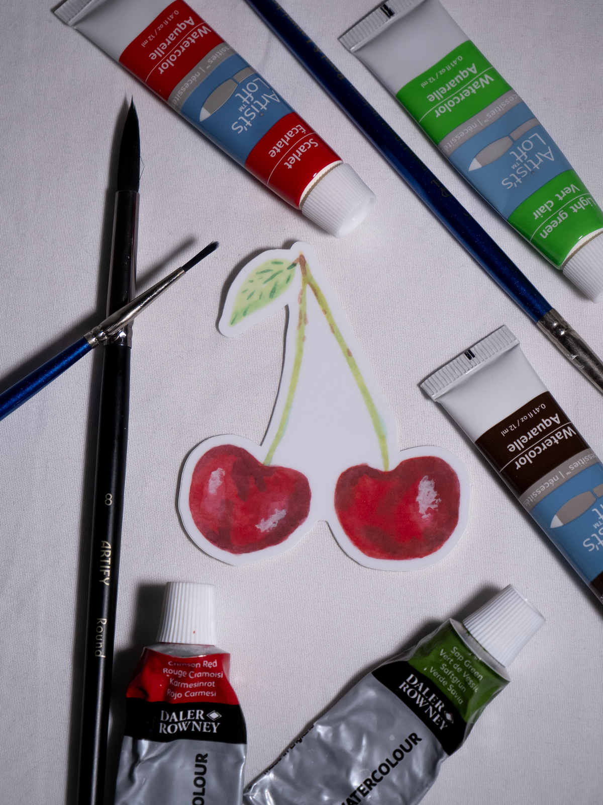 Cherry Matte Vinyl Sticker